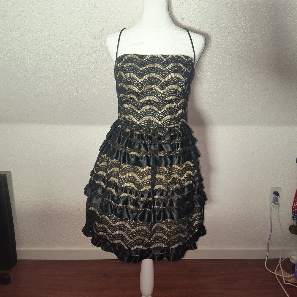 Black Lace Homecoming Dress